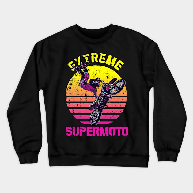 extream supermoto Crewneck Sweatshirt by ANIMEPEDIA